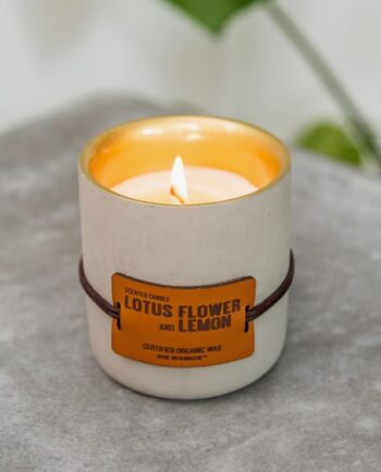 Duftlys Lotus Flower and Lemon betonplade